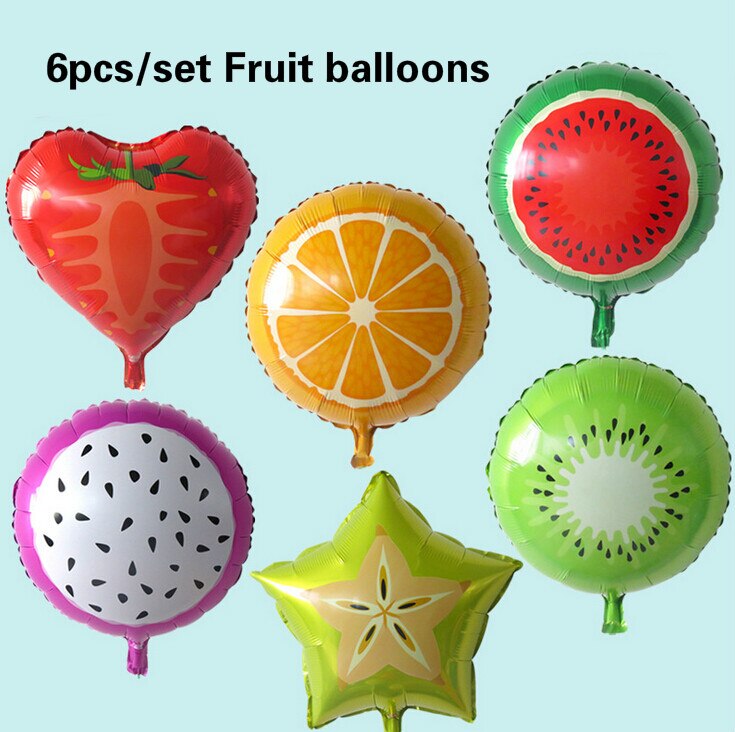 6Pcs /   ǳ  Ƽ  ǳ Pitaya /  / Ű  ī  /  /   WYQ/6Pcs/set Fruit Balloon Birthday Party Decoration Balloon Pitaya/Orange/Ki